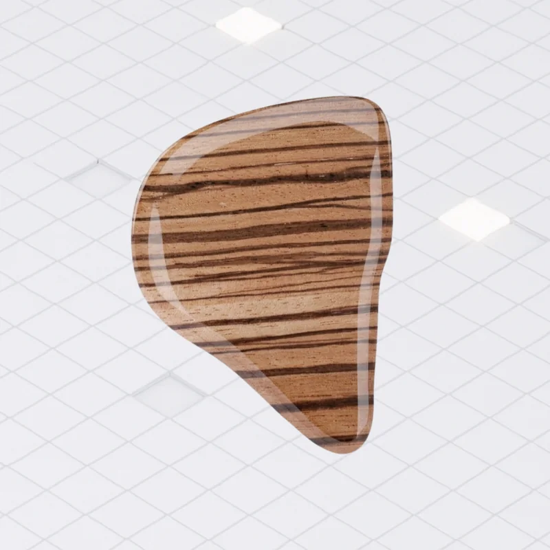 Faceplate de madera Zebrano